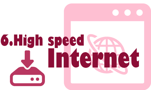 高速インターネットで重いデータも送受信可能